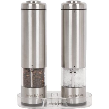 10. Latent Epicure Battery Operated Salt and Pepper Grinder Set 
